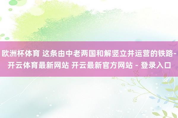 欧洲杯体育 这条由中老两国和解竖立并运营的铁路-开云体育最新网站 开云最新官方网站 - 登录入口