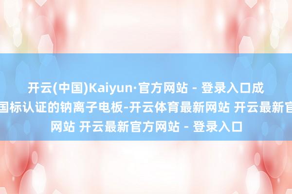 开云(中国)Kaiyun·官方网站 - 登录入口成为民众首款通过新国标认证的钠离子电板-开云体育最新网站 开云最新官方网站 - 登录入口
