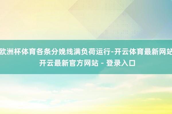 欧洲杯体育各条分娩线满负荷运行-开云体育最新网站 开云最新官方网站 - 登录入口
