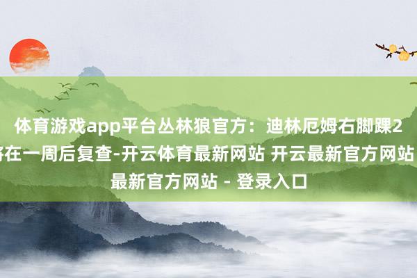 体育游戏app平台丛林狼官方：迪林厄姆右脚踝2级扭伤，将在一周后复查-开云体育最新网站 开云最新官方网站 - 登录入口