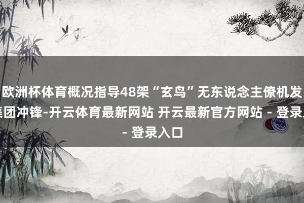 欧洲杯体育概况指导48架“玄鸟”无东说念主僚机发起集团冲锋-开云体育最新网站 开云最新官方网站 - 登录入口