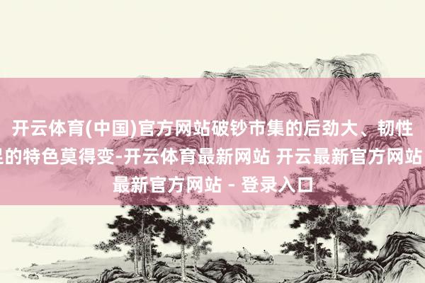 开云体育(中国)官方网站破钞市集的后劲大、韧性强、活力足的特色莫得变-开云体育最新网站 开云最新官方网站 - 登录入口